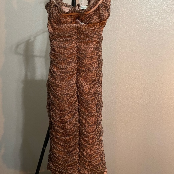 House CB London Dress, NWTSize M, strap shoulders, Pink Cheetah print - Picture 1 of 5